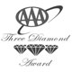 The image shows the "AAA Three Diamond Award" logo, featuring three diamond symbols below the text and the AAA logo above it.