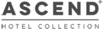 The image displays the logo for "Ascend Hotel Collection" with the text in a bold, uppercase font and a horizontal line separating the words.